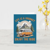 Het leven is een reis Camping Van Life Kaart (Gele Bloem)