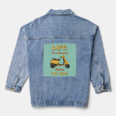 Het leven is een reis denim jas jacket (Achterkant)