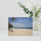 Het leven is een reis die de schilderachtig route briefkaart (Staand voorkant)