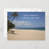 Het leven is een reis die de schilderachtig route briefkaart (Voorkant / Achterkant)