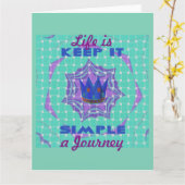 Het leven is een reis die het Wenskaart verticaal  Kaart (Gele Bloem)