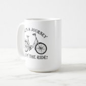 Het leven is een reis die je kunt genieten koffiemok (Voorkant links)