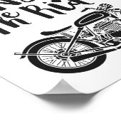 Het leven is een reis en geniet van de Ride Motiva Poster (Hoek)