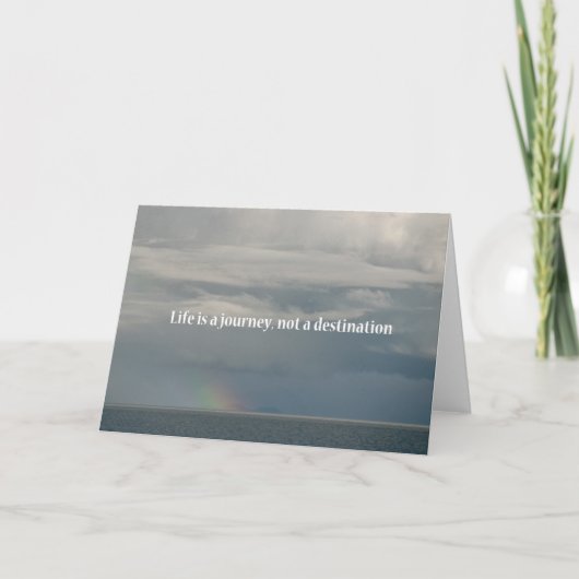 Het leven is een reis, geen bestemming kaart (Voorkant)