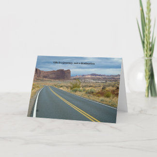 Het leven is een reis, geen bestemming kaart