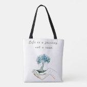Het leven is een reis, geen race tote bag (Achterkant)