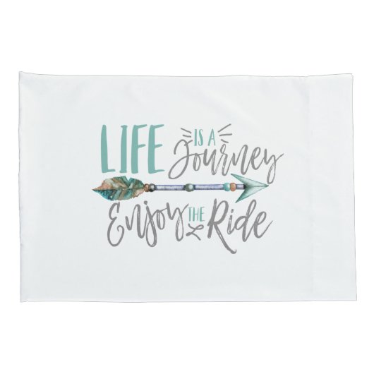 Het leven is een reis Geniet van de ride Boho Wand Kussensloop (Achterkant-Rechts)