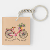 Het leven is een reis, geniet van de ride - de ven sleutelhanger (Achterkant)