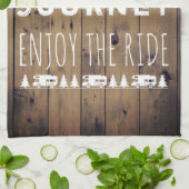 Het leven is een reis Geniet van de Ride Rustic RV Theedoek (Gevouwen)