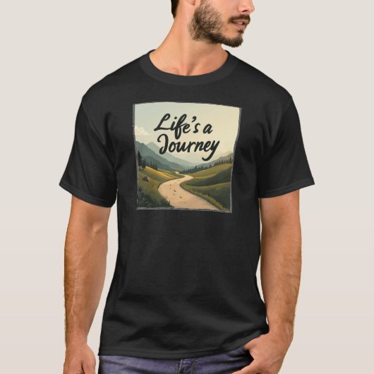 Het leven is een reis - geniet van de rit t-shirt (Voorkant)