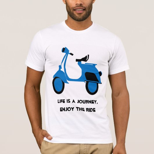 Het leven is een reis, geniet van de scooter t-shirt (Voorkant)