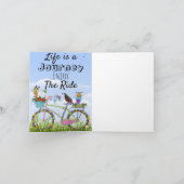 Het leven is een reis Geniet van het Ride Wenskaar Bedankkaart (Binnen)