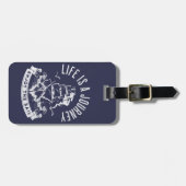 Het leven is een reis, geniet van het zeil bagagelabel (Voorkant horizontaal)