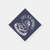 Het leven is een reis, geniet van het zeil servet (Hoek)
