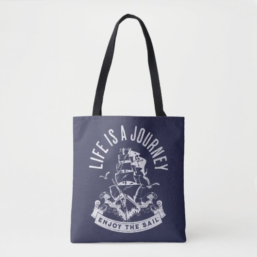 Het leven is een reis, geniet van het zeil tote bag (Voorkant)