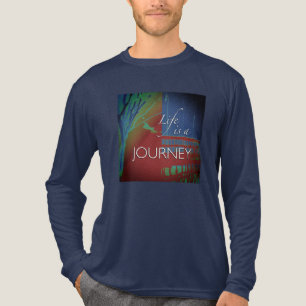 Het leven is een reis in Bourgondisch blauw groen Tri-Blend Shirt