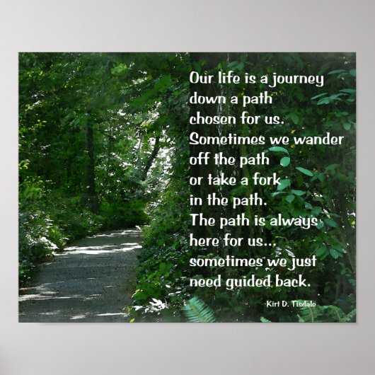 Het leven is een reis - Inspirerend Poster (Voorkant)