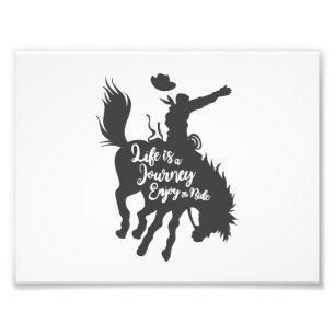 Het leven is een reis - Kies achtergrondkleur Foto Afdruk