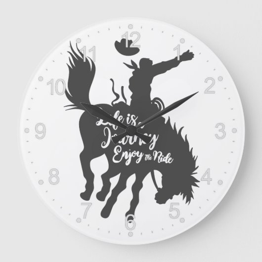 Het leven is een reis - Kies achtergrondkleur Grote Klok (Voorkant)