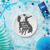 Het leven is een reis - Kies achtergrondkleur Papieren Bordje (Feest)