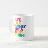 Het leven is een reis koffiemok (Voorkant links)