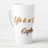 Het leven is een reis latte mok (Linkerhoek)