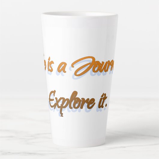 Het leven is een reis latte mok (Voorkant)