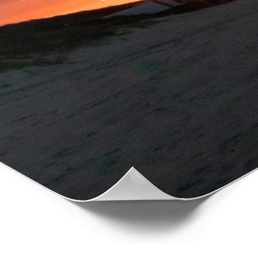 Het leven is een reis levendig strand zonsondergan poster (Hoek)