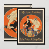 Het leven is een reis, liefde, briefkaart (Voorkant / Achterkant)