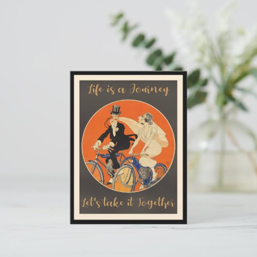 Het leven is een reis, liefde, briefkaart (Staand voorkant)