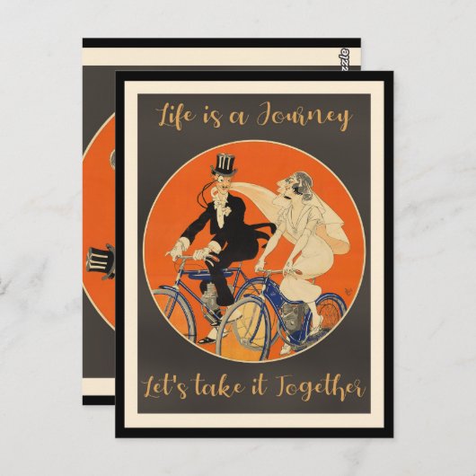 Het leven is een reis, liefde, briefkaart (Voorkant / Achterkant)