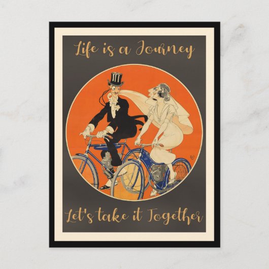 Het leven is een reis, liefde, briefkaart (Voorkant)