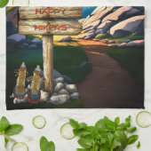 Het leven is een reis, maak er het beste van theedoek (Gevouwen)