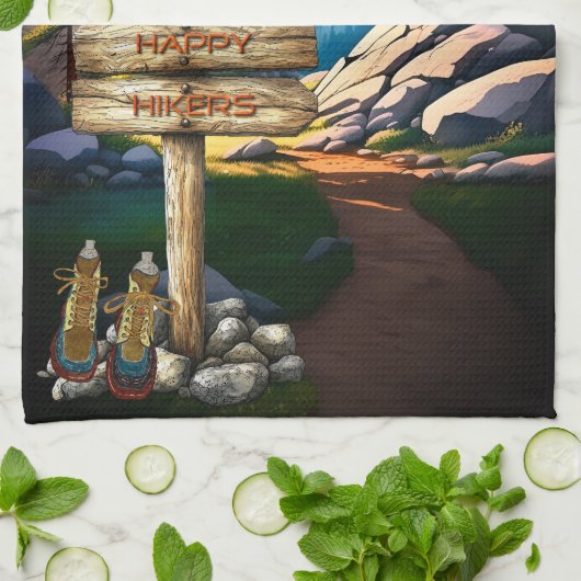 Het leven is een reis, maak er het beste van theedoek (Gevouwen)