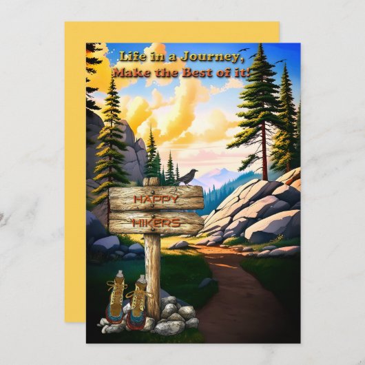 Het leven is een reis Maak het het beste Wenskaart Kaart (Voorkant / Achterkant)