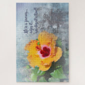 het leven is een reis met hibiscus poster legpuzzel (Verticaal)