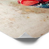 Het leven is een reis met rode bromfietsen die Typ Poster (Hoek)