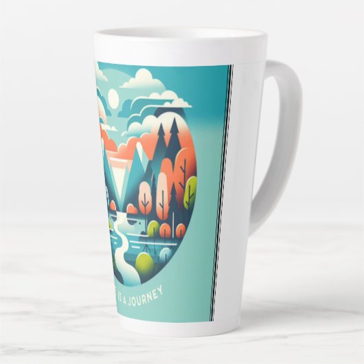 Het leven is een reis mok (Rechterhoek)