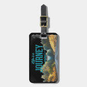 Het leven is een reis plezier! bagagelabel (Voorkant verticaal)