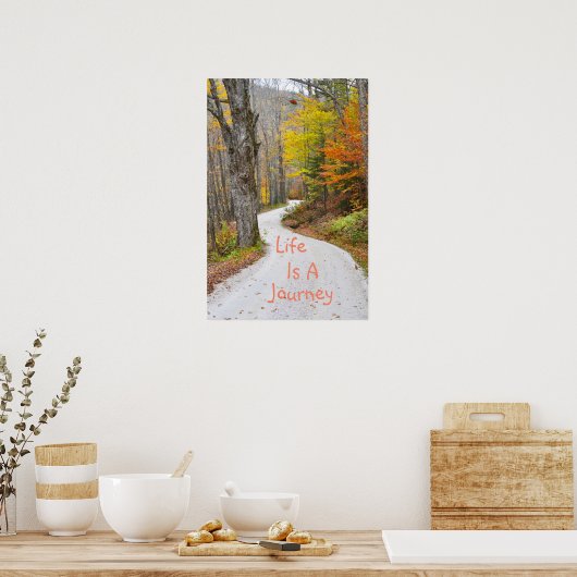 Het leven is een reis poster (Keuken)