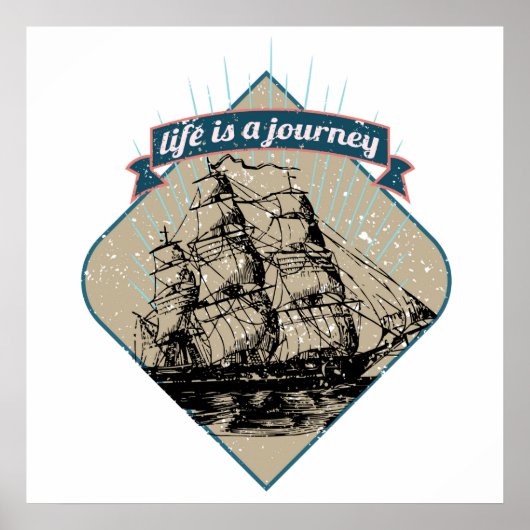 Het leven is een reis poster (Voorkant)