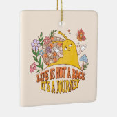 Het leven is een reis - Schattigee slak, paddensto Keramisch Ornament (Rechts)