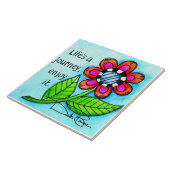 Het leven is een reis tegeltje (Zijkant)