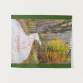 Het leven is een reis wandkleed (Voorkant (horizontaal))