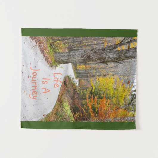 Het leven is een reis wandkleed (Voorkant (horizontaal))