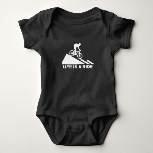 Het leven is een ride, een mountainbike Gift Romper (Voorkant)