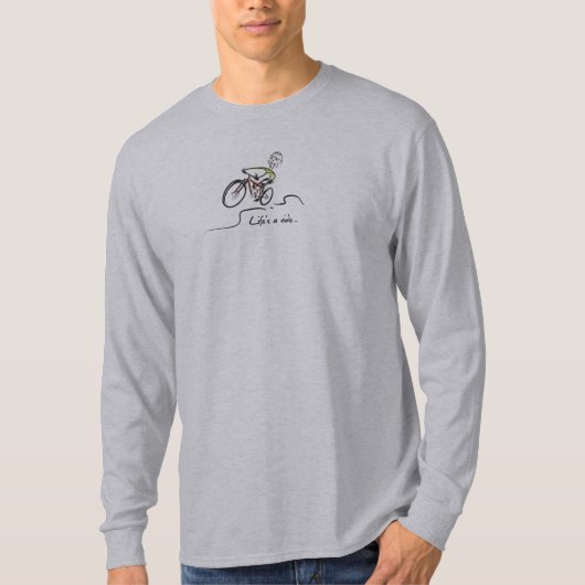 Het leven is een rijdende Biker-vent die is gepiep T-shirt (Voorkant)
