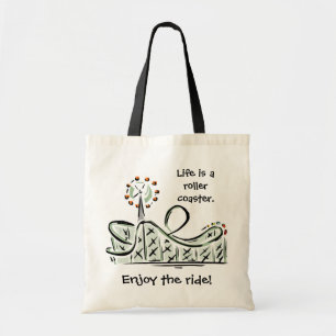 Het leven is een roller onderzetter. Geniet van de Tote Bag