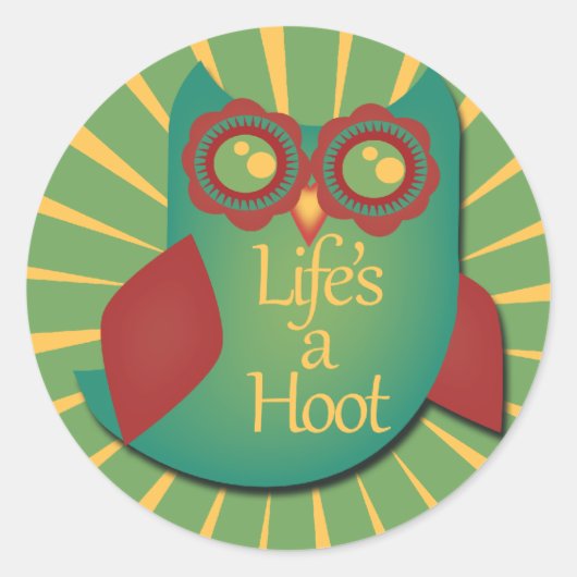 Het leven is een schot ronde sticker (Voorkant)