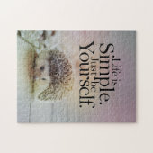 Het leven is een simpel egel-Inspirerend citaat Legpuzzel (Horizontaal)